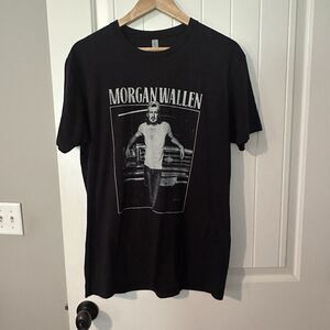 Morgan Wallen T-shirt Tee Shirt Size Large Black Country Music